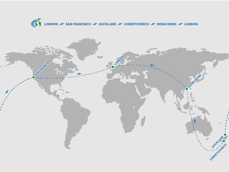 round the world flights premium economy