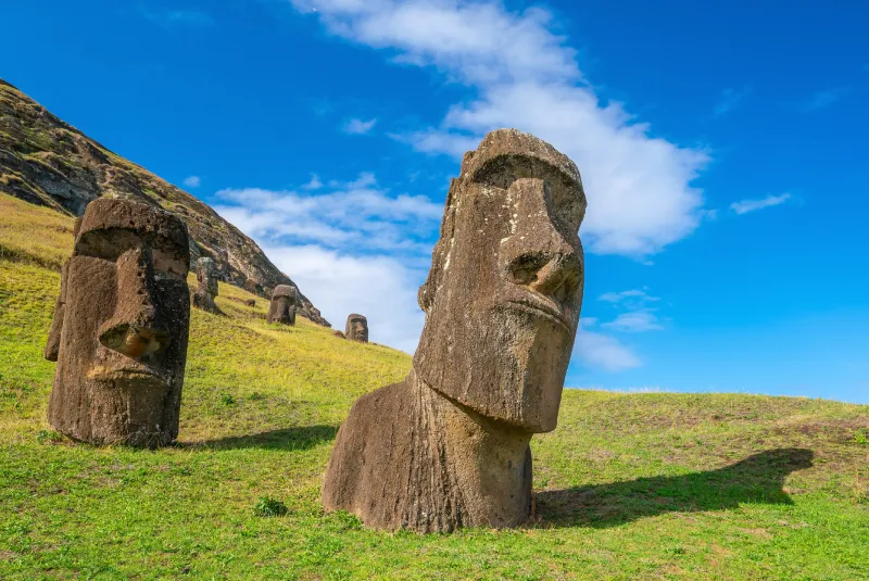 Remote island escapes on Easter Island with iconic statues