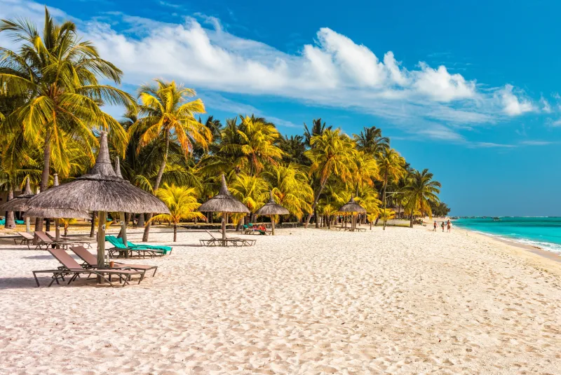 Relaxed island escapes in Mauritius with white sand beaches