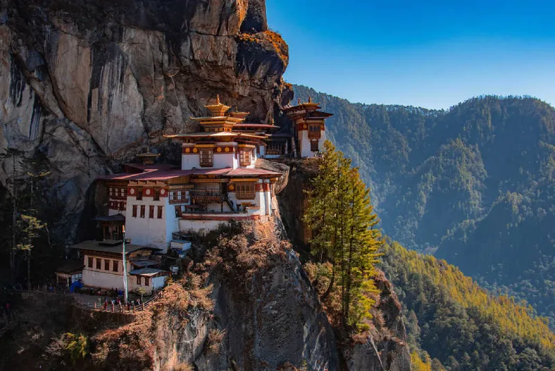 Off the beaten track holidays in Bhutan with mountain scenery