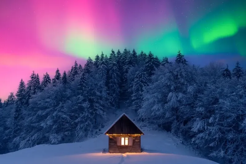Winter family holidays, honeymoons in Iceland experiencing the Northern Lights