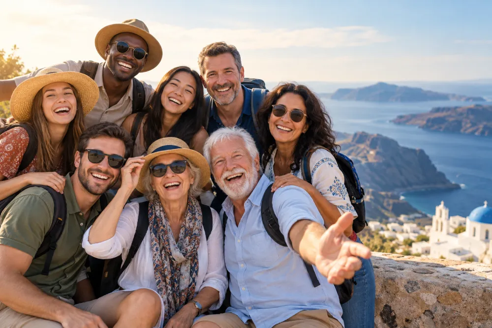 Travellers enjoying a tailor-made premium tour at a scenic coastal destination