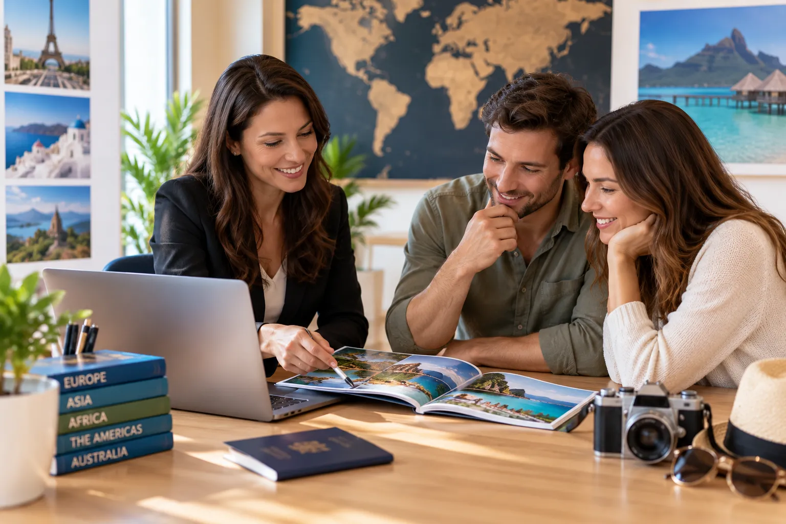 Couple planning a personalised premium private tour with a travel specialist